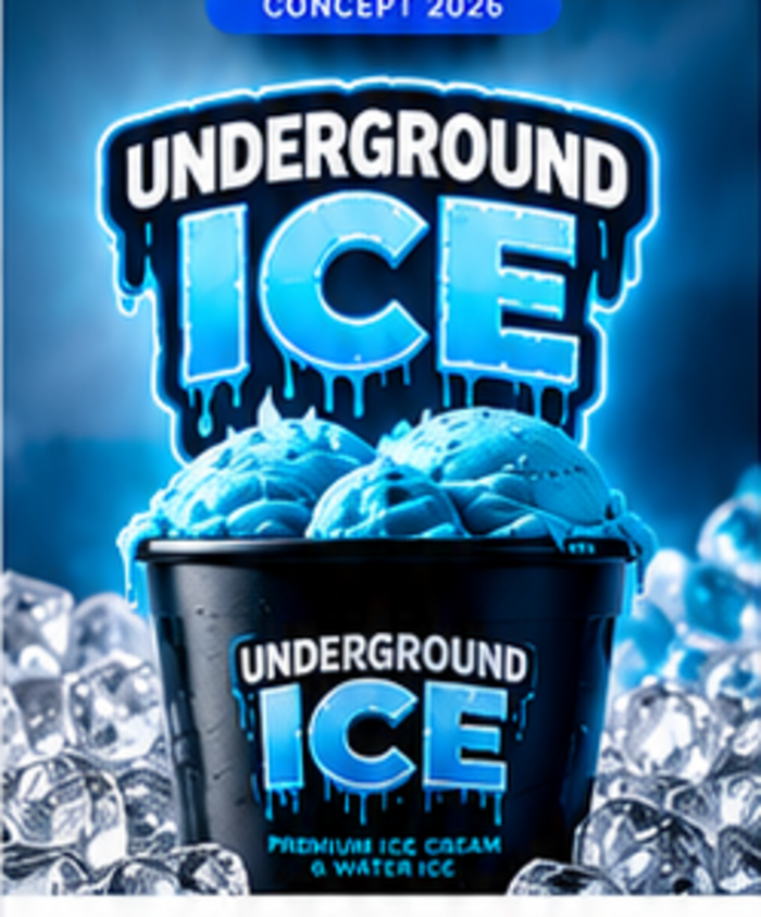 Underground Ice frozen dessert concept